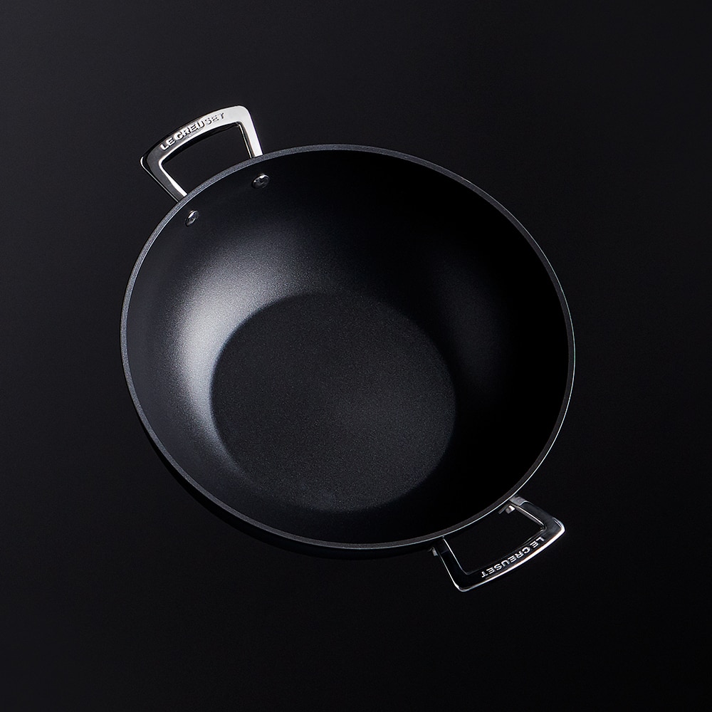 Frigideira wok antiaderente Le Creuset Preto-3