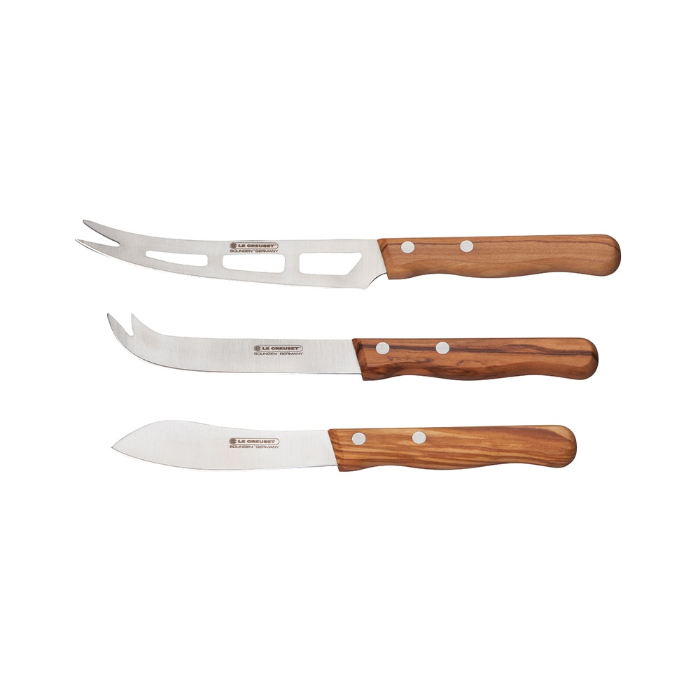 Imagem 0 de Set de 3 facas para queijo com cabo de madeira Le Creuset