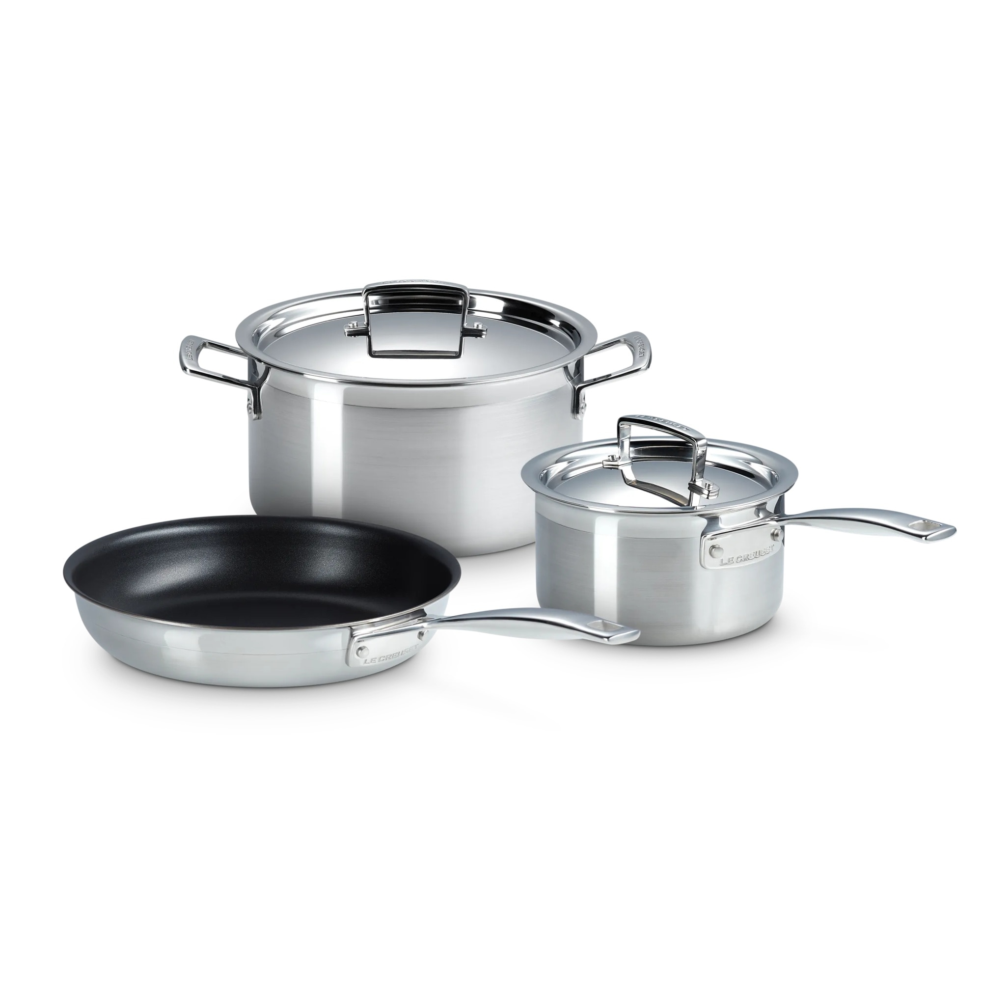 Set 3 peças 3-PLY Le Creuset Prata-1
