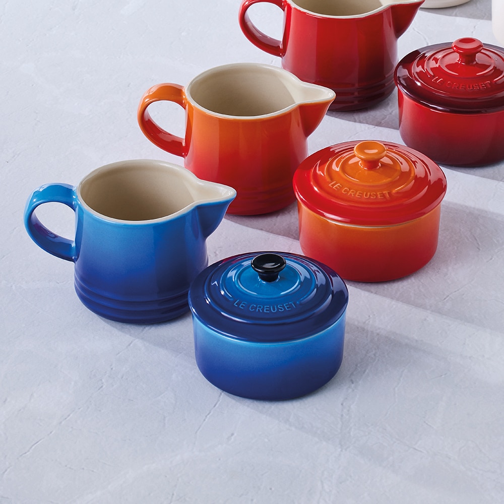 Set leiteira e açucareiro signature Le Creuset Azul-3