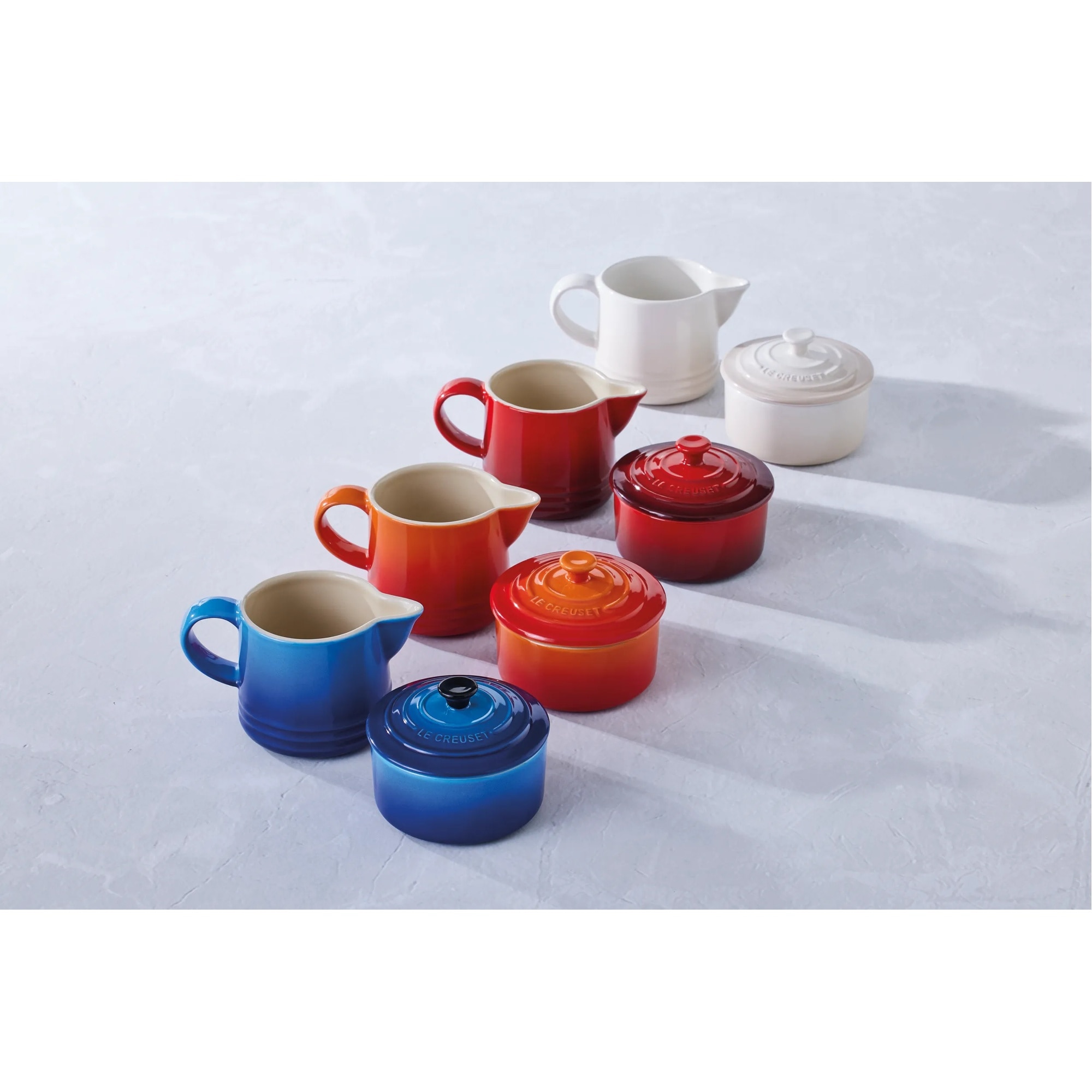 Set leiteira e açucareiro signature Le Creuset Azul-4
