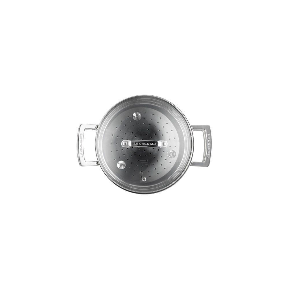 Panela de 3-Ply con vaporizador e tampa Le Creuset Cinzento-6