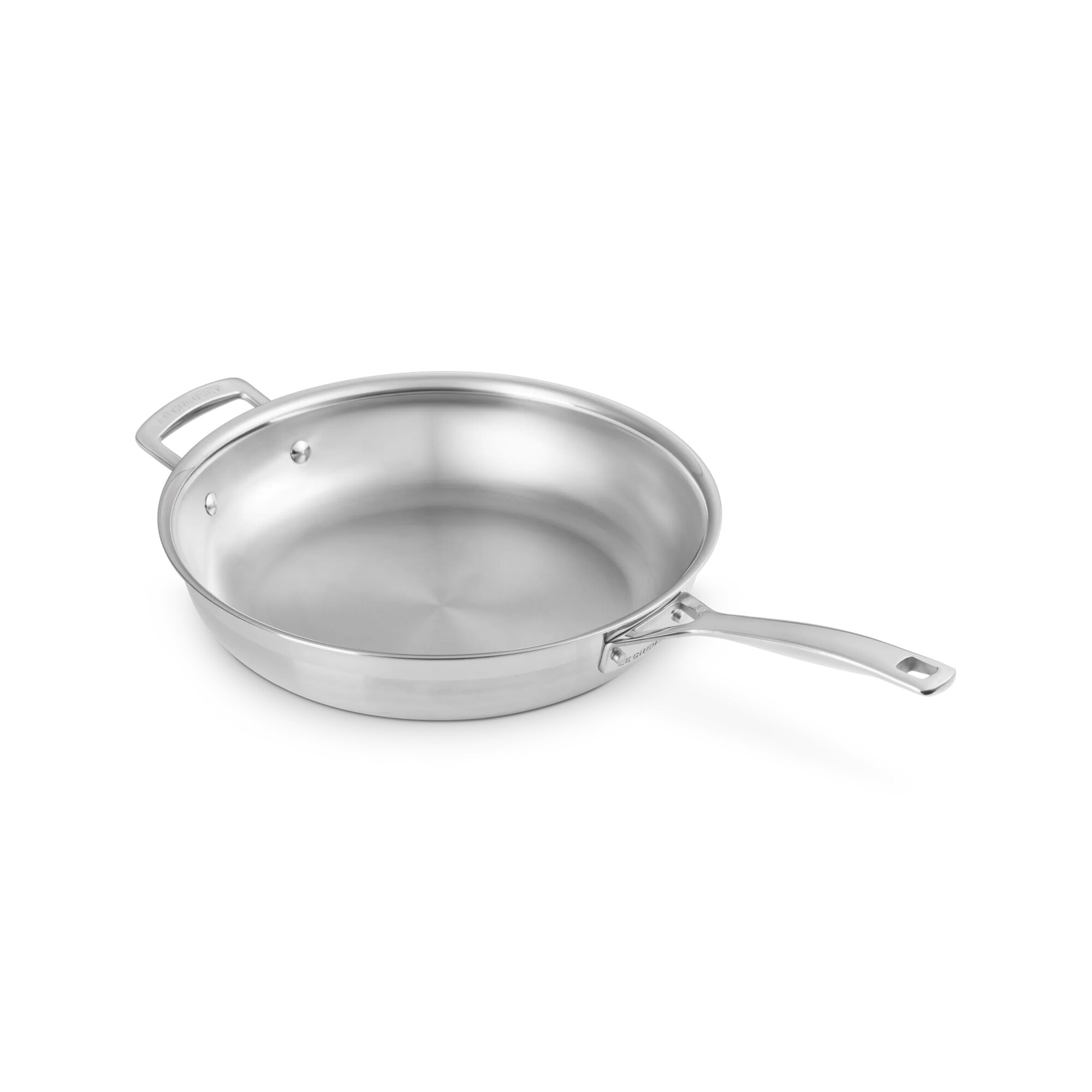 Frigideira baixa com pega de aço inoxidável signature Le Creuset Cinzento-2