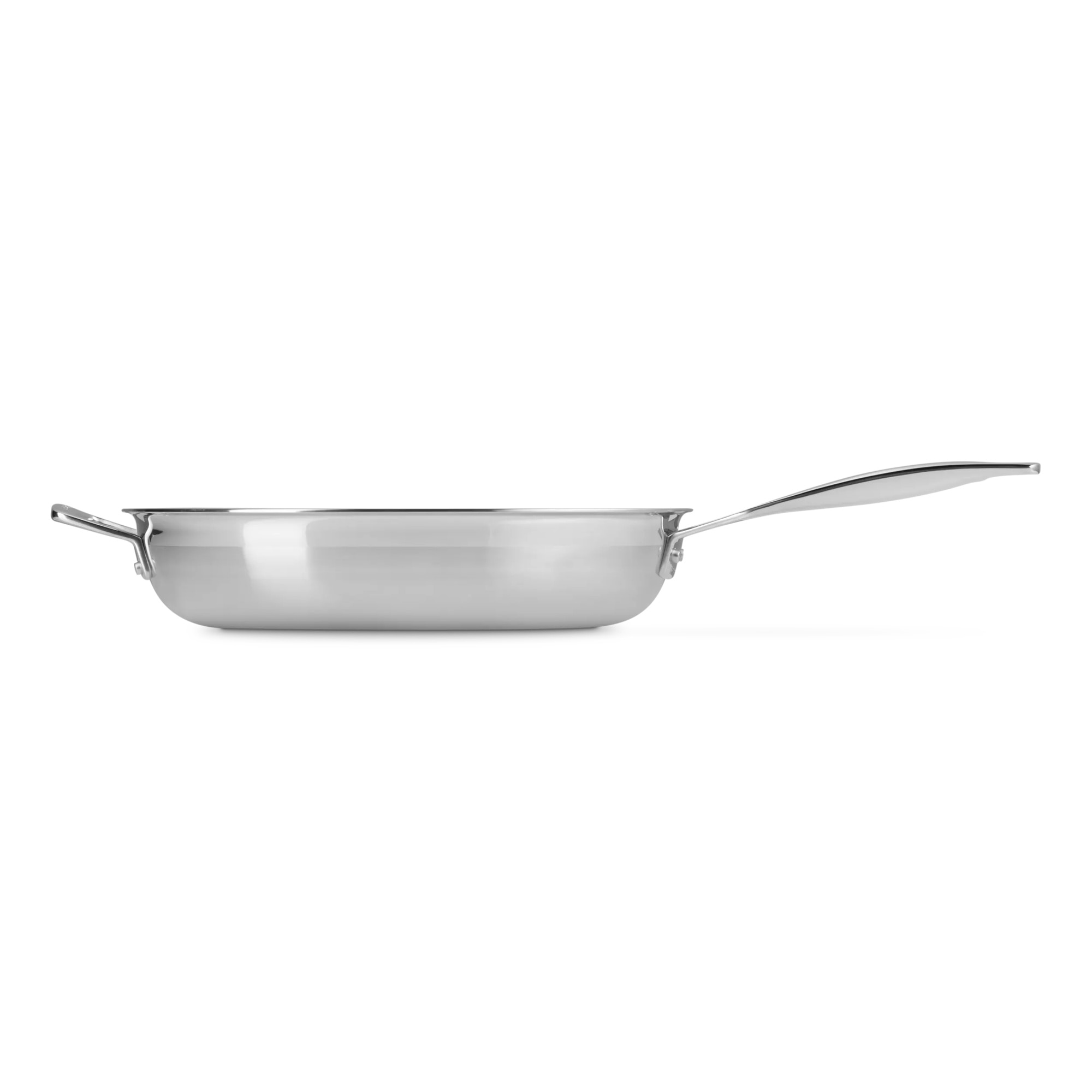 Frigideira baixa com pega de aço inoxidável signature Le Creuset Cinzento-3