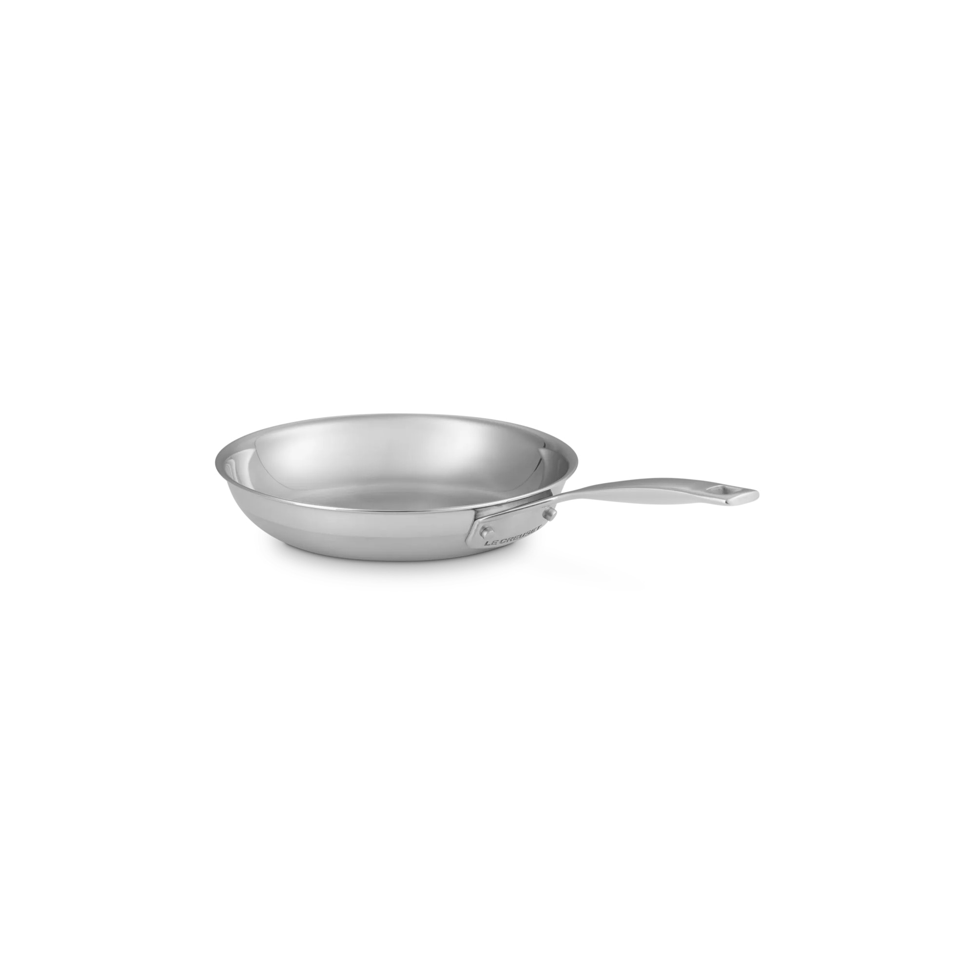 Frigideira baixa de aço inoxidável signature Le Creuset Cinzento-1
