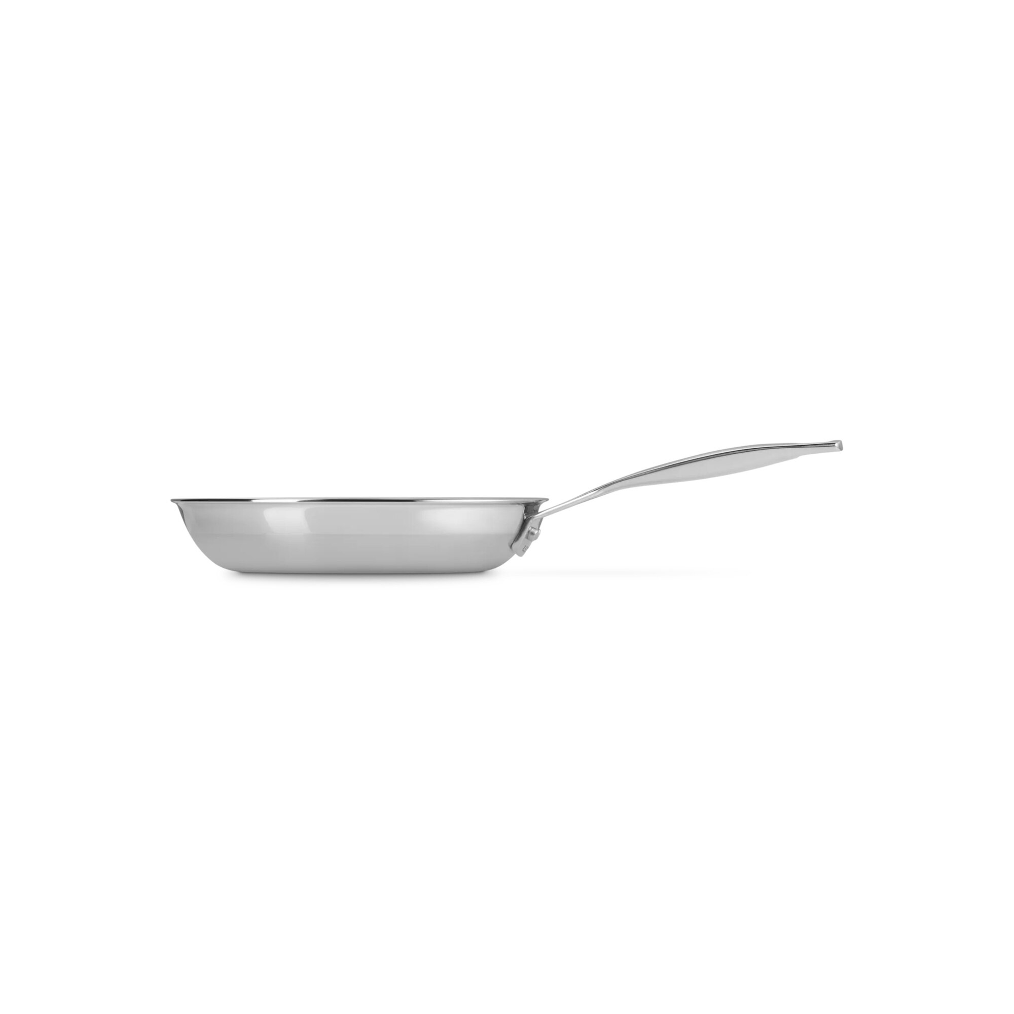 Frigideira baixa de aço inoxidável signature Le Creuset Cinzento-3