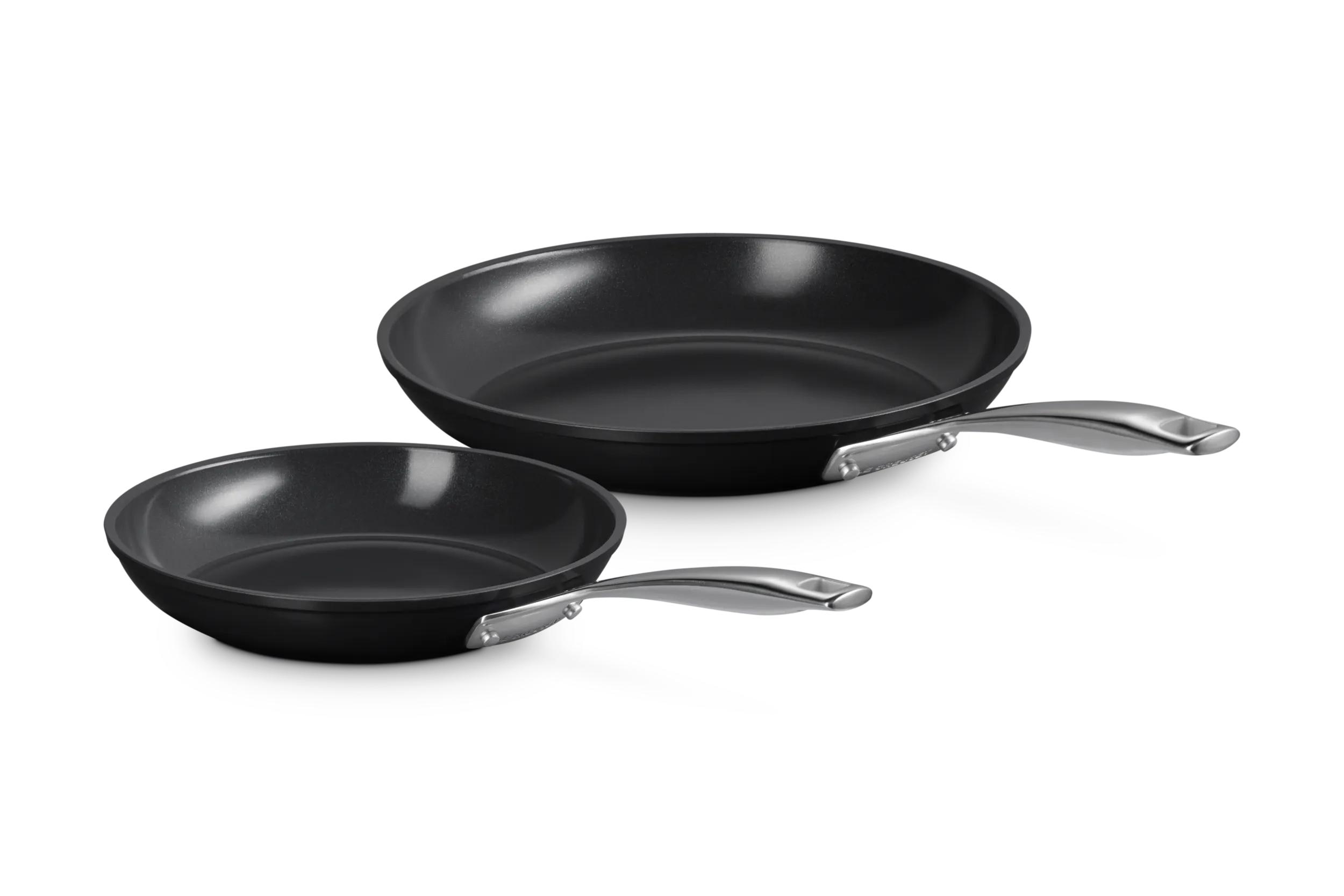 Set 2 frigideiras de cerâmica antiaderente Le Creuset Preto-1
