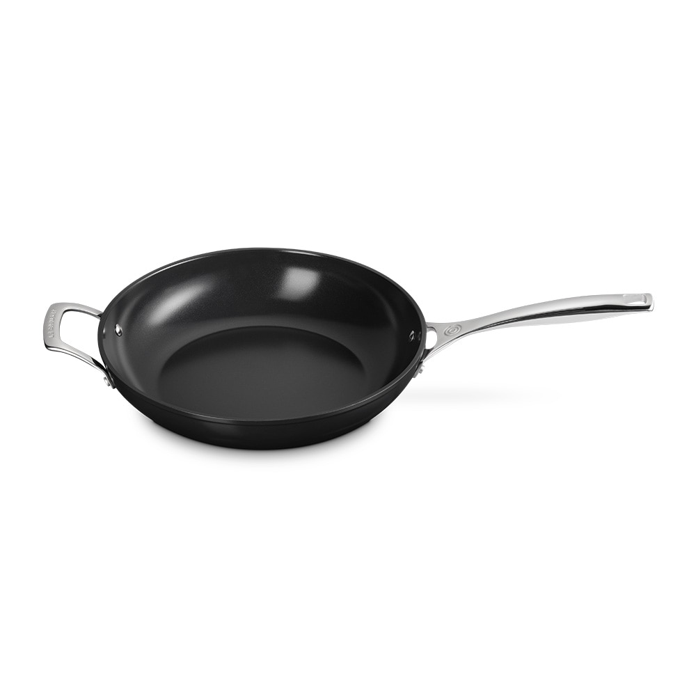 Frigideira de alumínio antiaderente de cerâmica Le Creuset com pega Preto-2