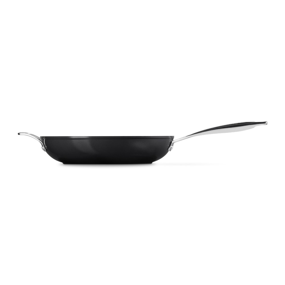 Frigideira de alumínio antiaderente de cerâmica Le Creuset com pega Preto-3