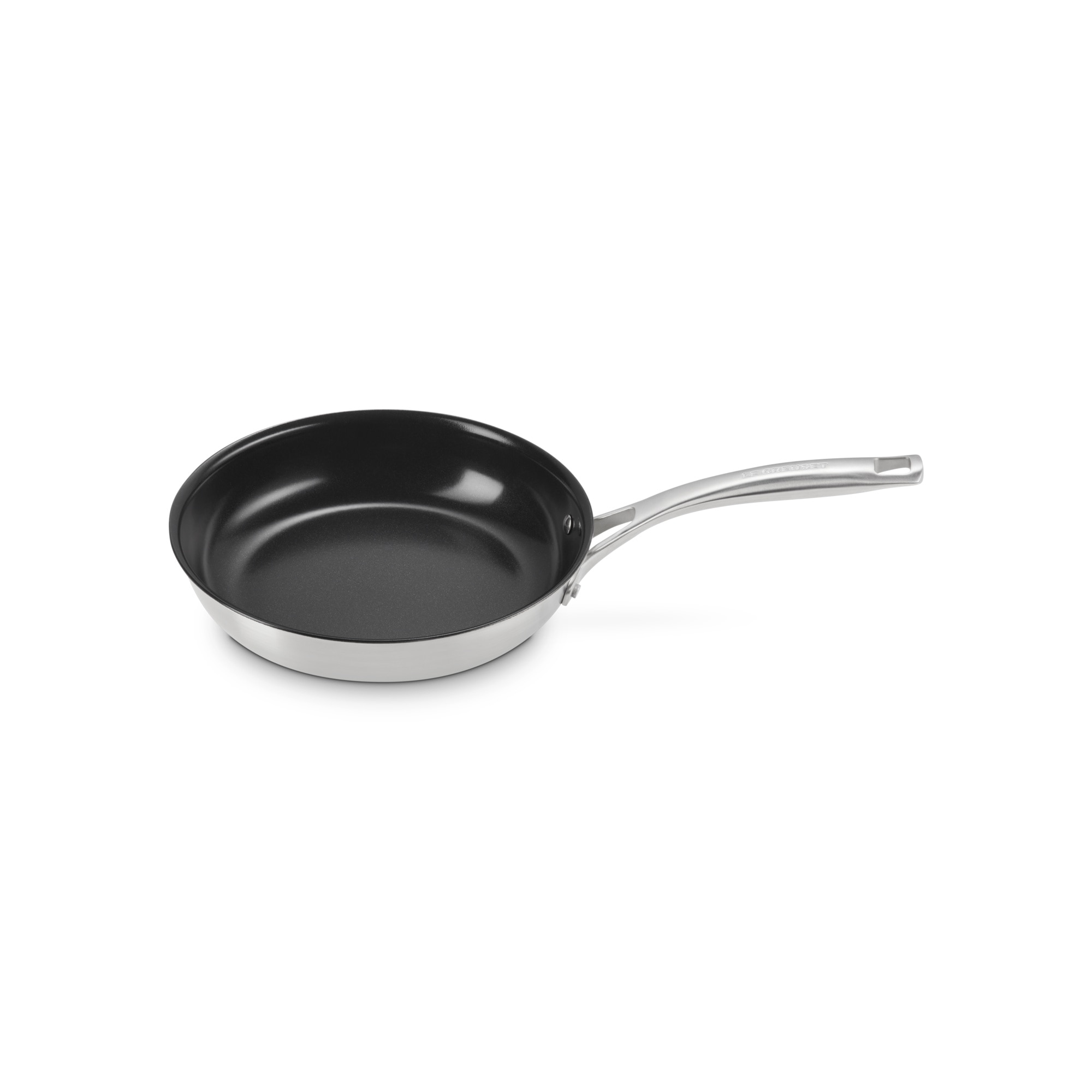 Frigideira de aço inoxidável antiaderente 3 ply Le Creuset Cinzento-2