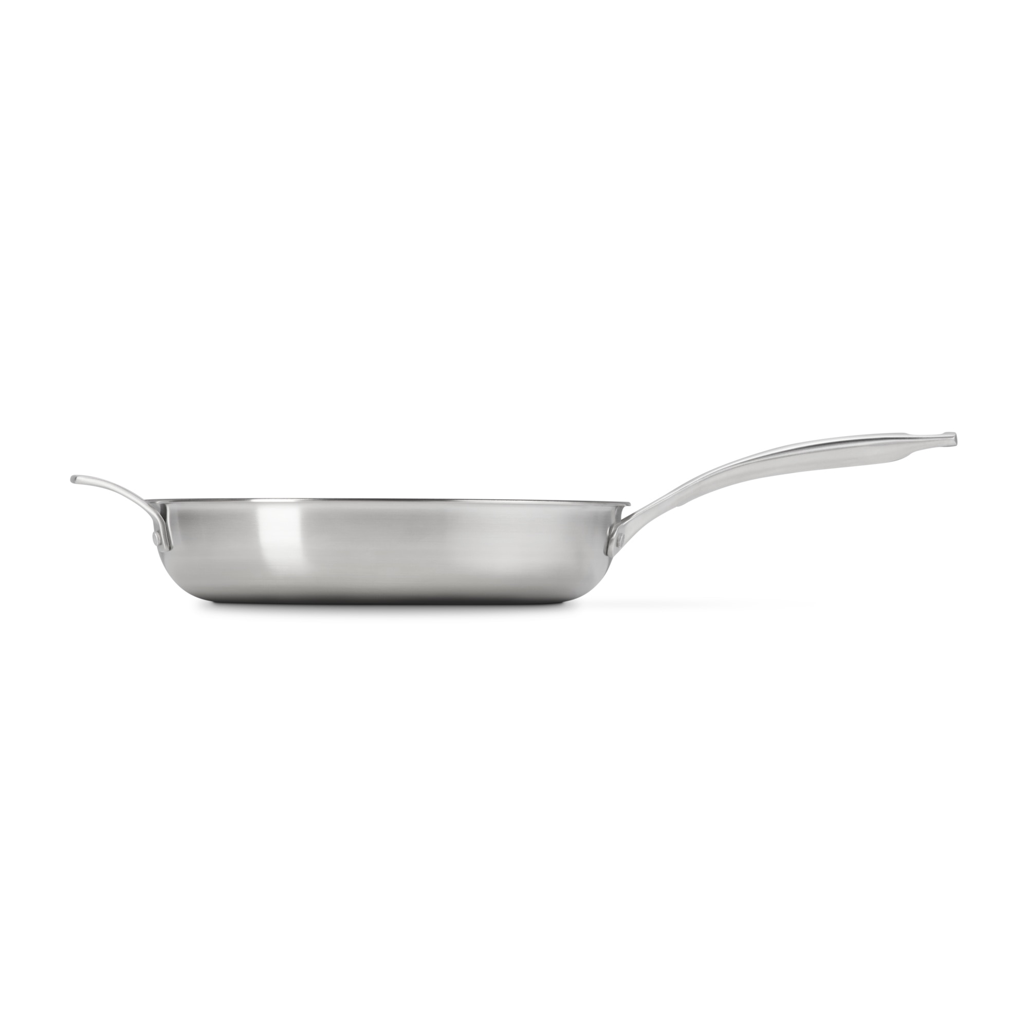 Frigideira baixa com pega de aço inoxidável antiaderente signature Le Creuset Cinzento-3