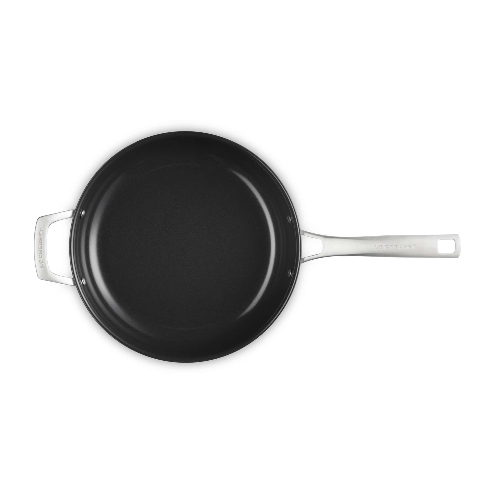 Frigideira baixa com pega de aço inoxidável antiaderente signature Le Creuset Cinzento-4