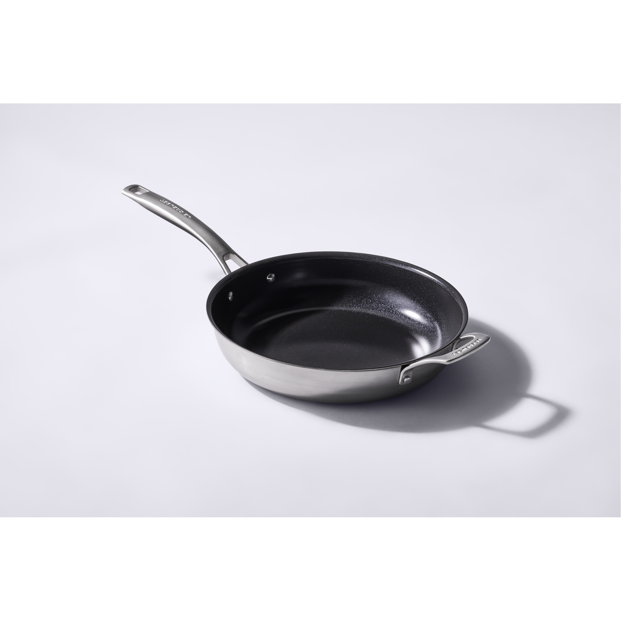 Frigideira baixa com pega de aço inoxidável antiaderente signature Le Creuset Cinzento-5