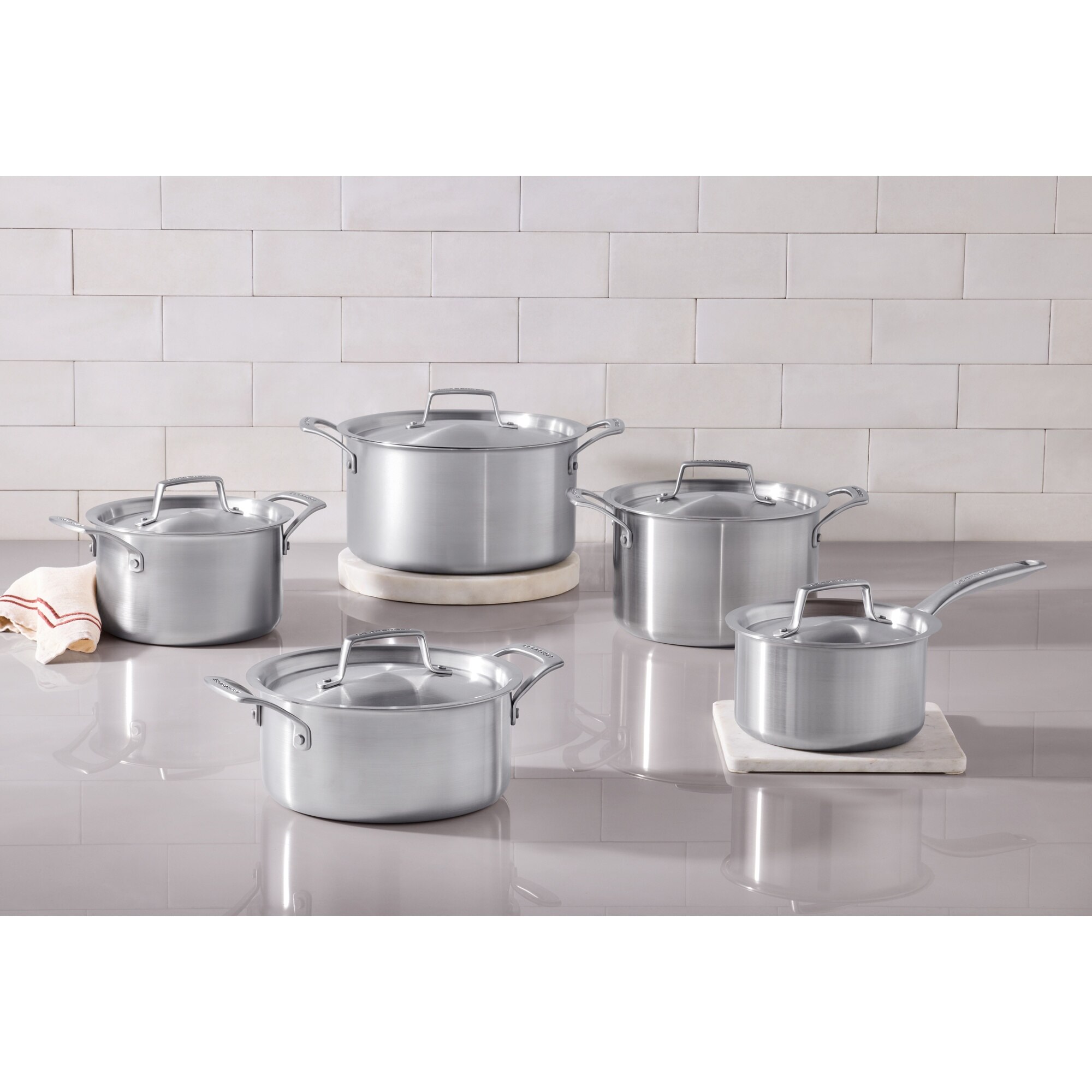 Set 5 peças de Aço Inoxidável Le Creuset Cinzento-2