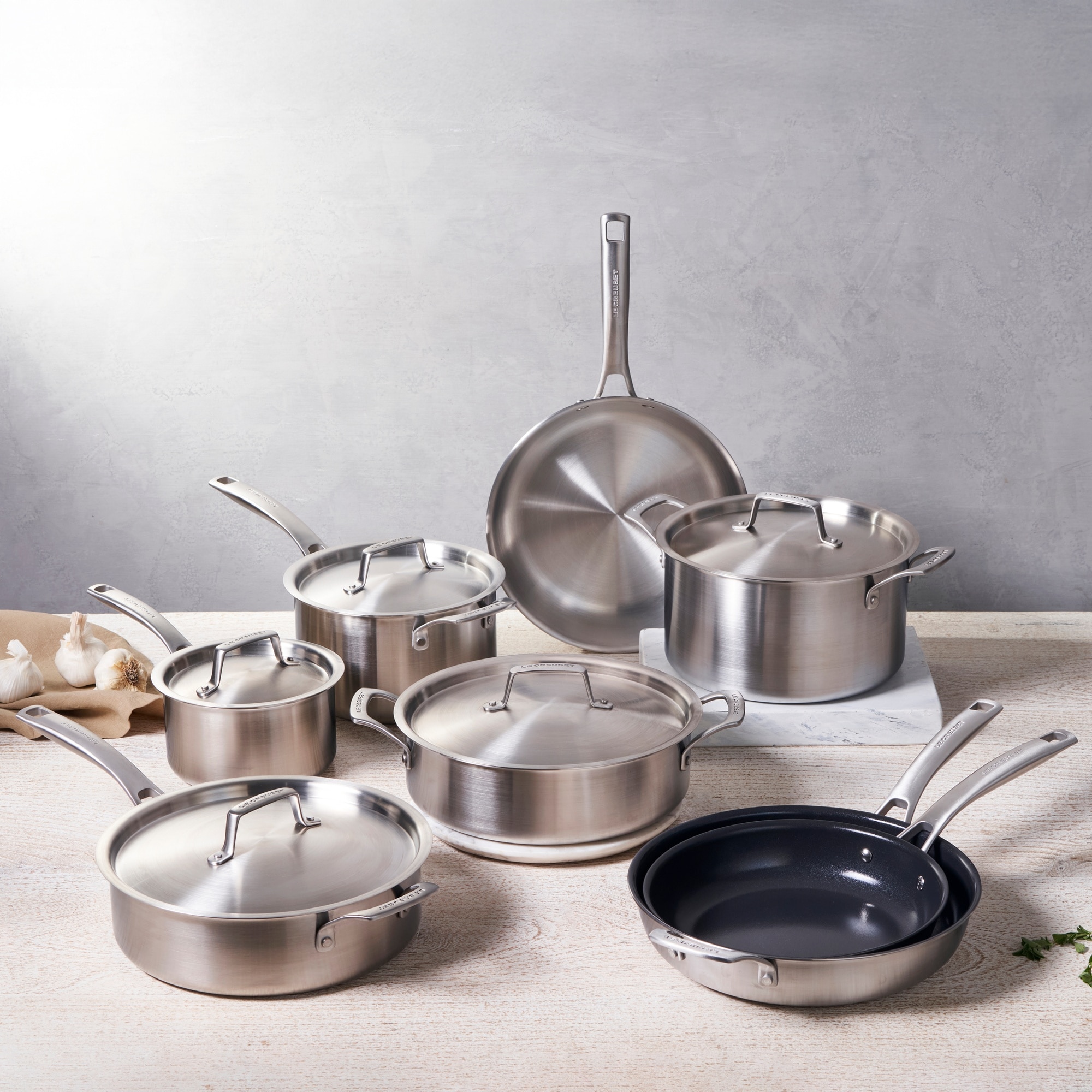 Set 8 peças de Aço Inoxidável Le Creuset Cinzento-2