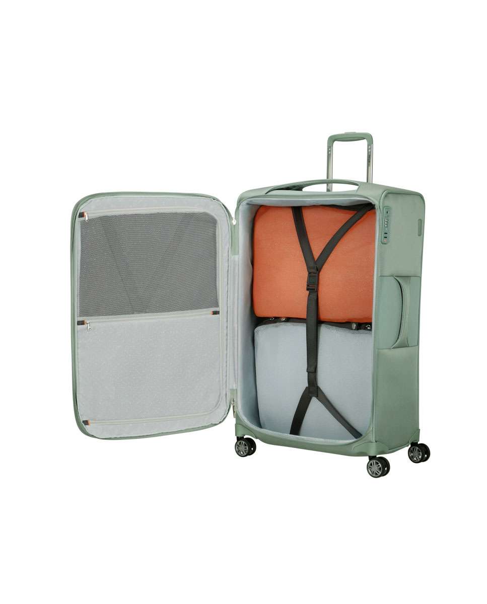 Mala de Viagem Grande Re-Lite 78cm 4 Rodas Expansível Sálvia 115L Verde-3