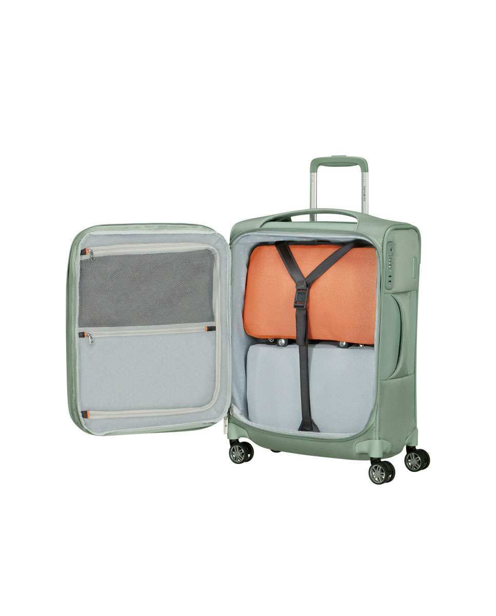 Mala de Cabine Re-Lite 55cm 4 Rodas Expansível Sálvia 39L Verde-2