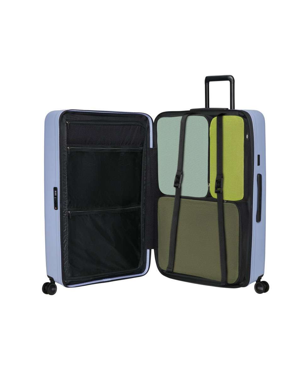 Mala de Viagem Extragrande Restackd 81cm 4 Rodas Expansível Lavanda 126L Lilás-2