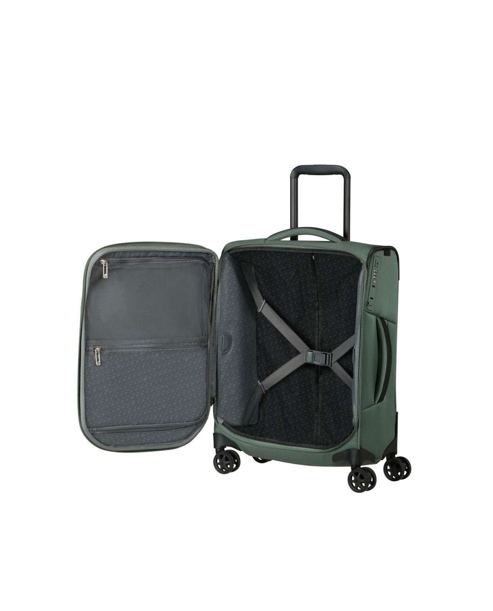 Mala de Cabine Respark 55cm 4 Rodas Sálvia 43L Verde-2