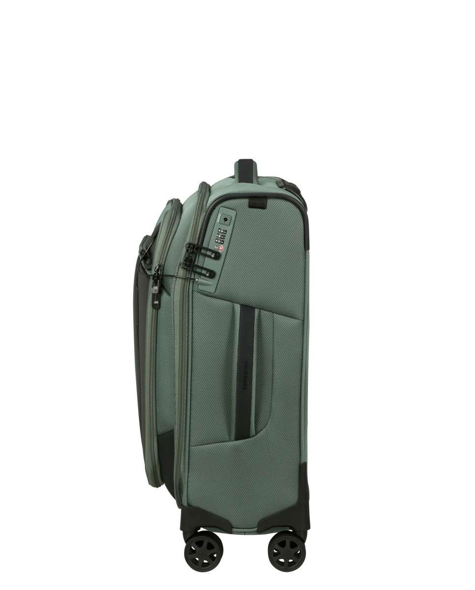 Mala de Cabine Respark 55cm 4 Rodas Sálvia 43L Verde-3