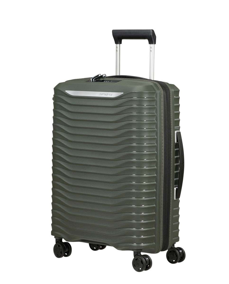 Mala de Cabine Upscape 55cm 4 Rodas Expansível Verde Tropa 39L Verde-1