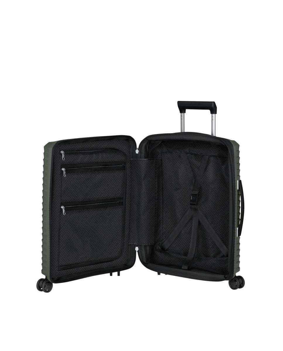 Mala de Cabine Upscape 55cm 4 Rodas Expansível Verde Tropa 39L Verde-2