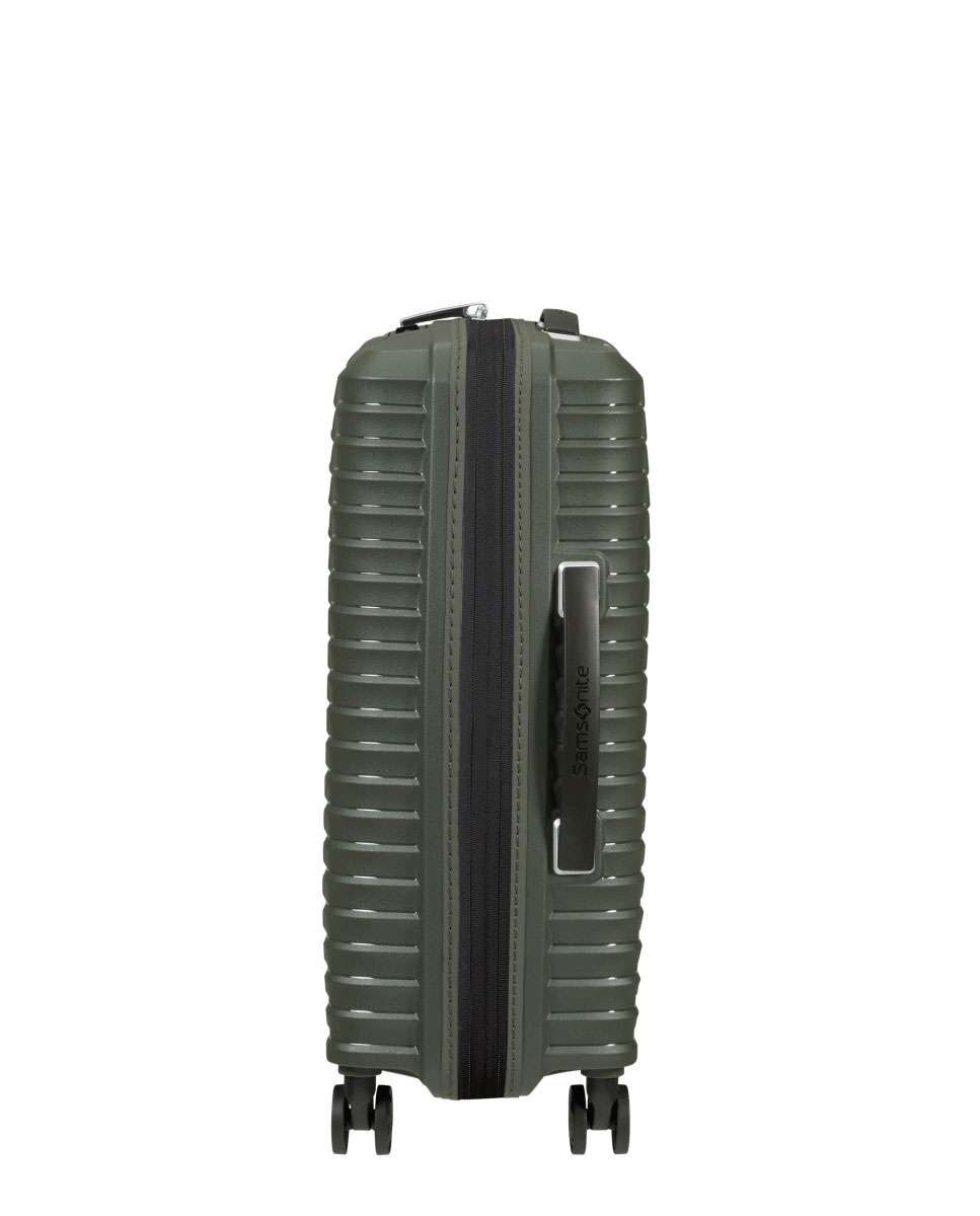 Mala de Cabine Upscape 55cm 4 Rodas Expansível Verde Tropa 39L Verde-3