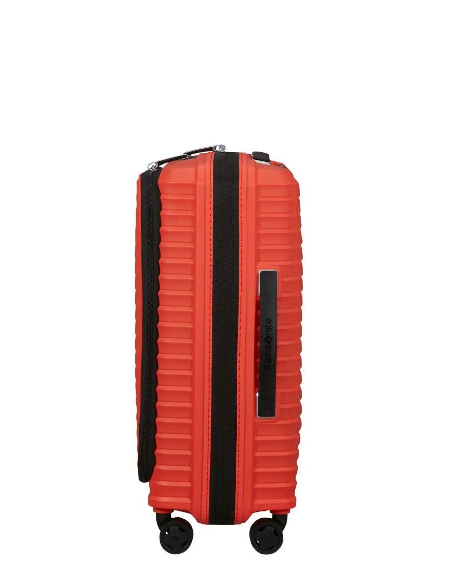 Mala de Cabine Upscape Acesso Frontal 55cm 4 Rodas Expansível Lava 42L Laranja-3