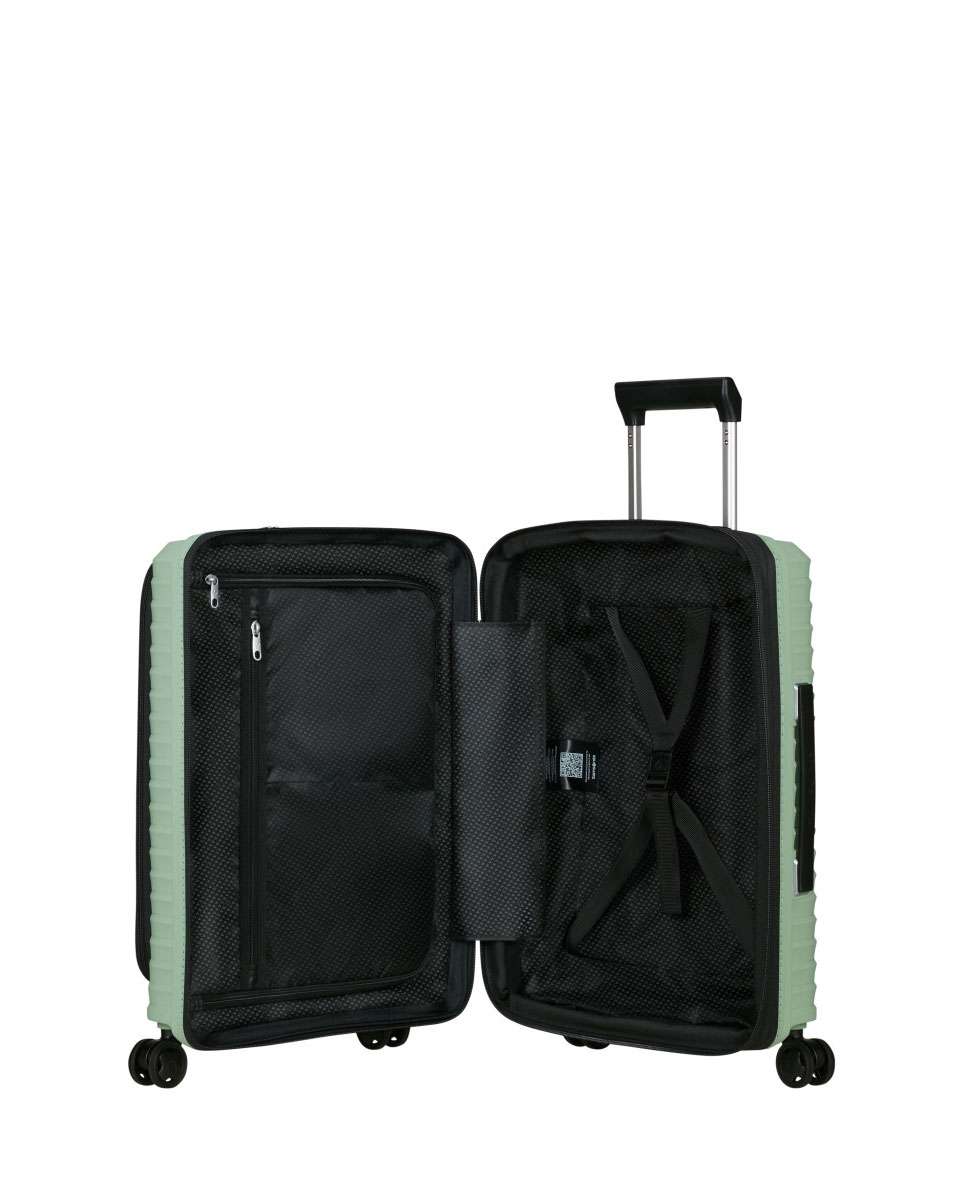 Mala de Cabine Upscape Acesso Frontal 55cm 4 Rodas Expansível Sálvia 42L Verde-2