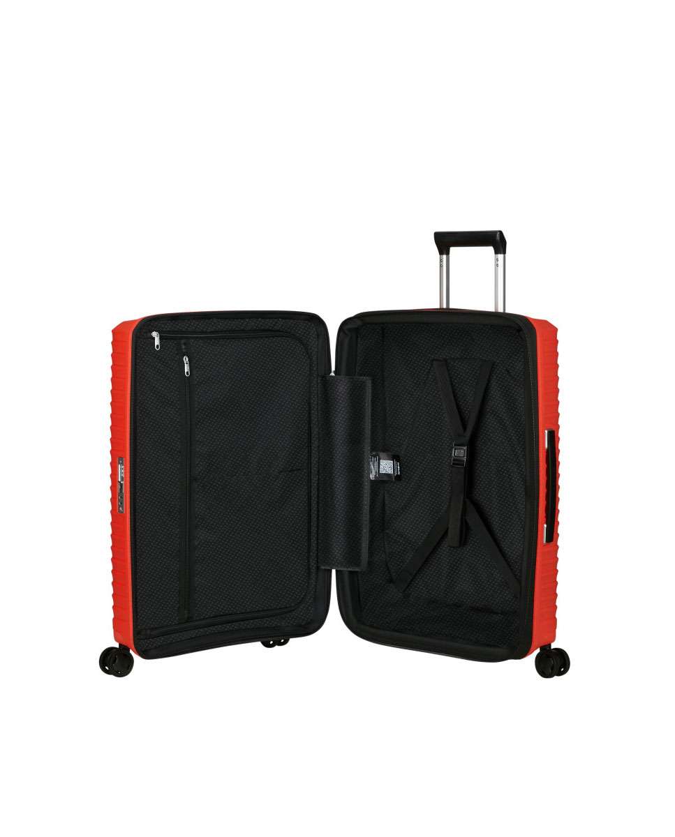Mala de Viagem Média Upscape 68cm 4 Rodas Expansível Lava 75L Laranja-2