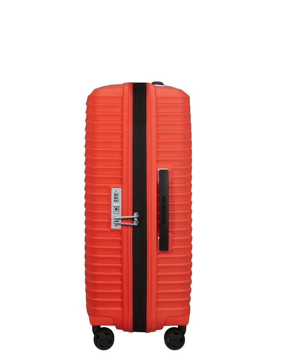 Mala de Viagem Média Upscape 68cm 4 Rodas Expansível Lava 75L Laranja-3