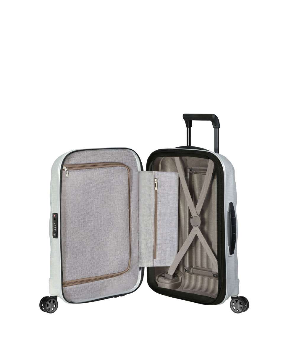 Mala de Cabine C-Lite 55cm 4 Rodas Expansível Branco 36L Branco-2