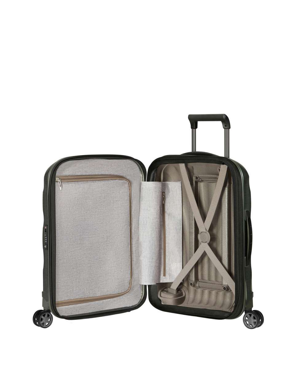 Mala de Cabine C-Lite 55cm 4 Rodas Expansível Verde Metálico 36L Verde-2