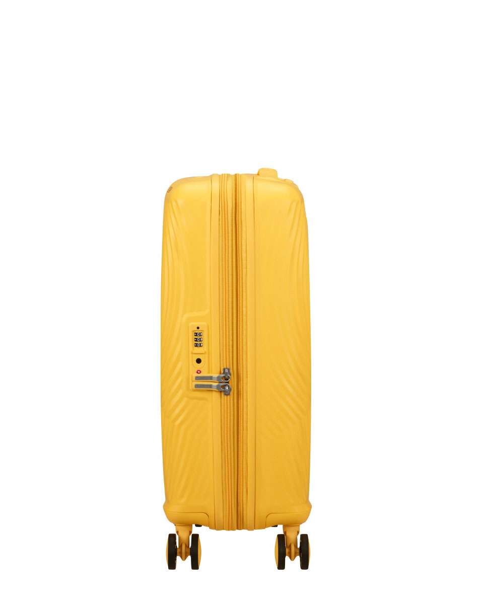 Mala de Cabine 55cm Expansível 4 Rodas Mickey Flor Amarela 37L Amarelo-3