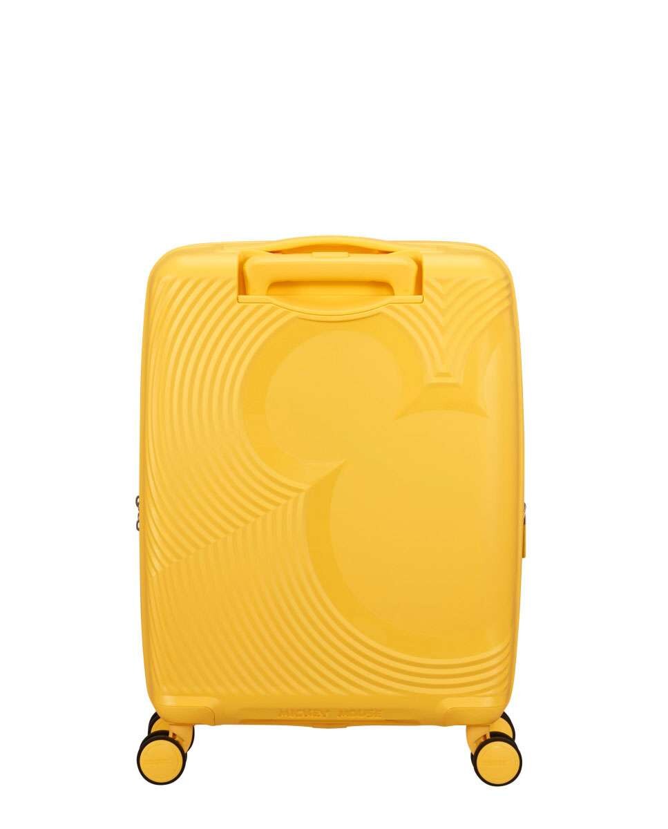 Mala de Cabine 55cm Expansível 4 Rodas Mickey Flor Amarela 37L Amarelo-4