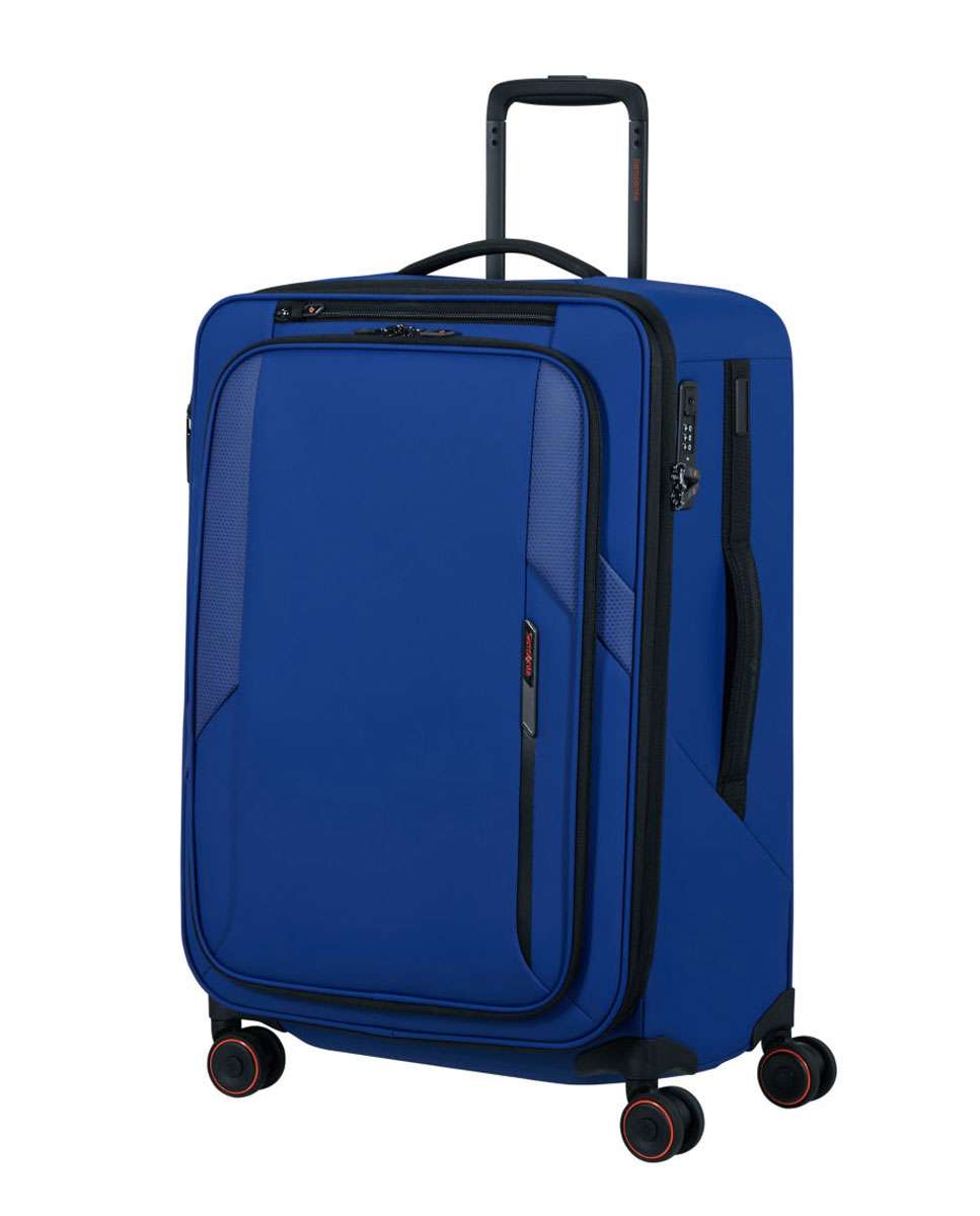 Imagem 0 de Mala de Viagem Média Glazed 67cm 4 Rodas Expansível Azul 83L