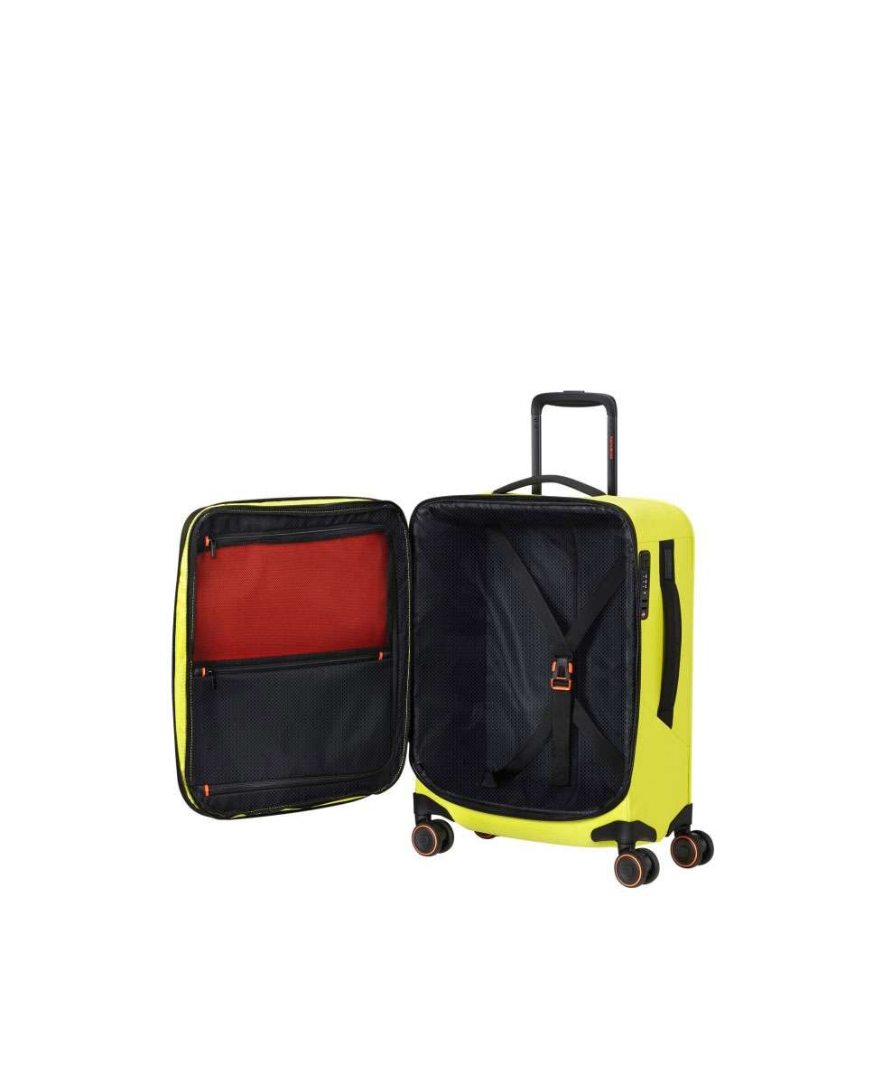 Mala de Cabine Glazed 55cm 4 Rodas Expansível Lima 44L Amarelo-2