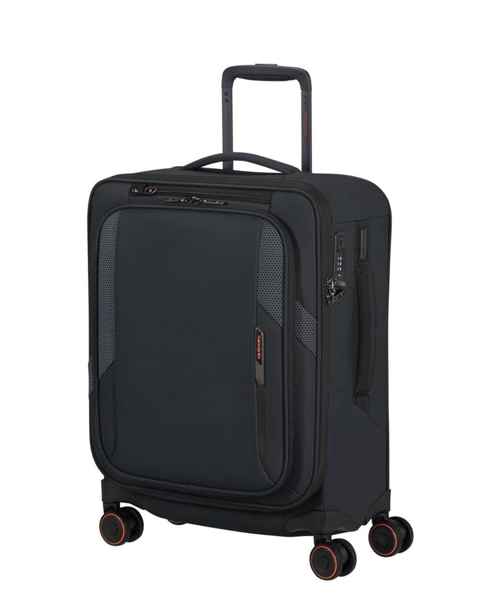 Imagem 0 de Mala de Cabine Glazed 55cm 4 Rodas Expansível Preto 44L
