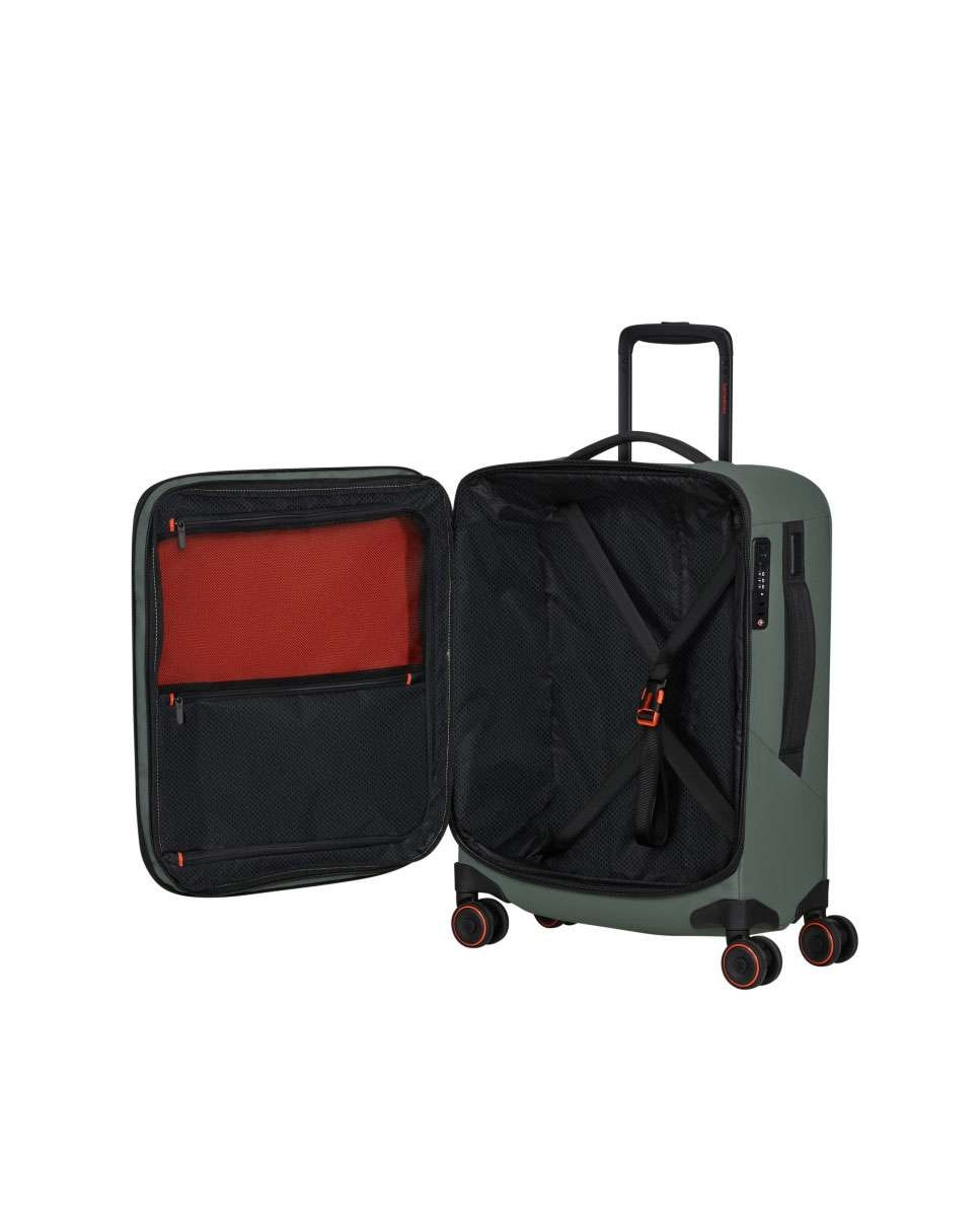 Mala de Cabine Glazed 55cm 4 Rodas Expansível Verde 44L Verde-3