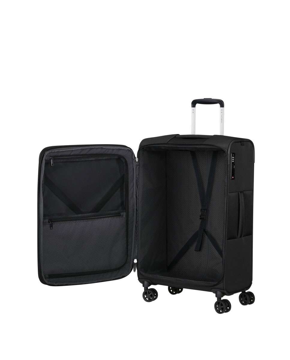 Mala de Viagem Média Gotwist 68cm 4 Rodas Expansível Preto 71L Preto-2