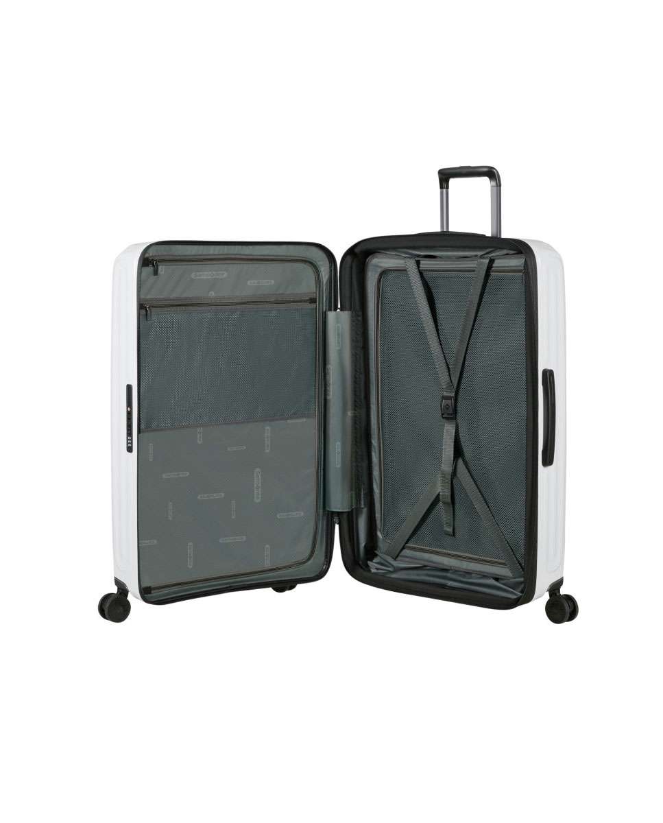Mala de Viagem Extragrande 2Wander 81cm 4 Rodas Expansível Branco Metálico 125L Branco-2