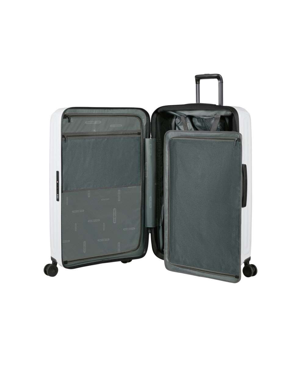Mala de Viagem Extragrande 2Wander 81cm 4 Rodas Expansível Branco Metálico 125L Branco-3