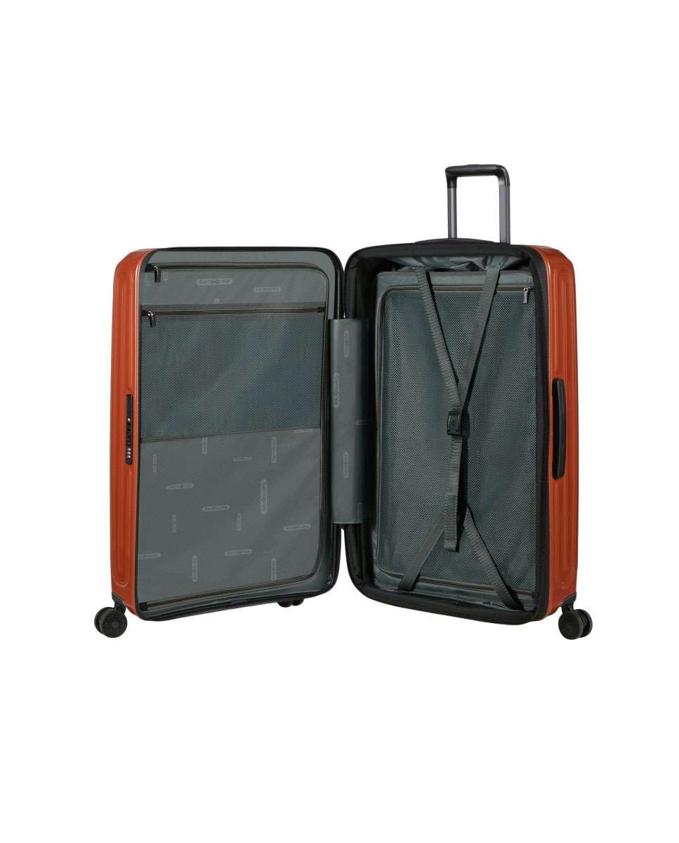 Mala de Viagem Grande 2Wander 75cm 4 Rodas Expansível Terracota Metálico 107L Vermelho-2