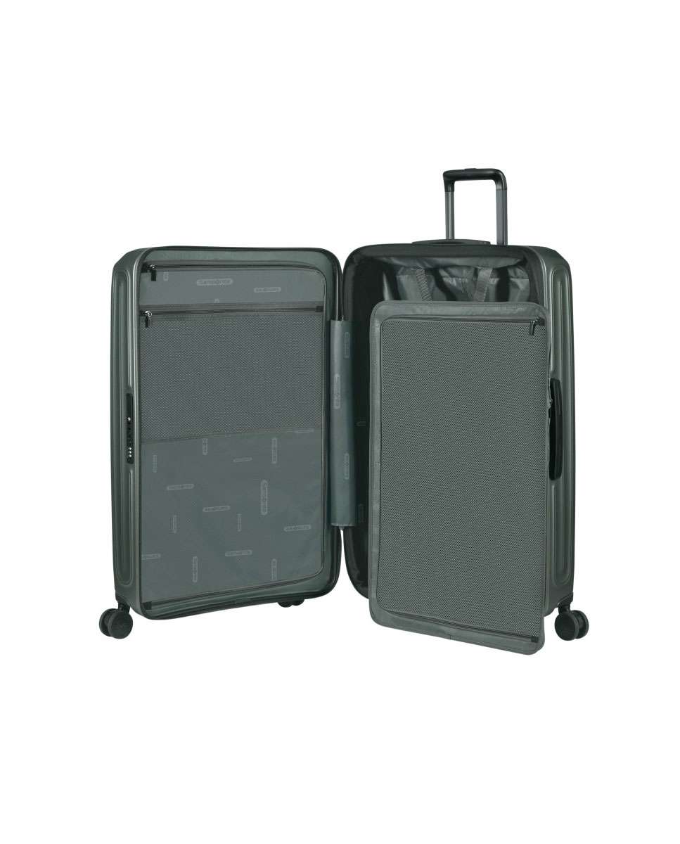 Mala de Viagem Grande 2Wander 75cm 4 Rodas Expansível Caqui Mate 107L Verde-3