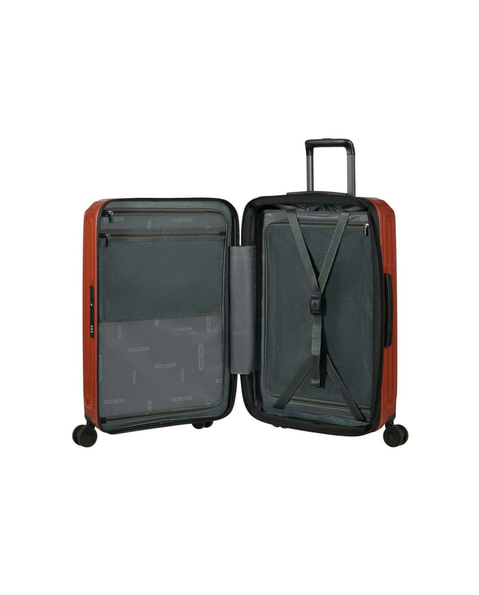 Mala de Viagem Média 2Wander 69cm 4 Rodas Expansível Terracota Matálico 80L Vermelho-2