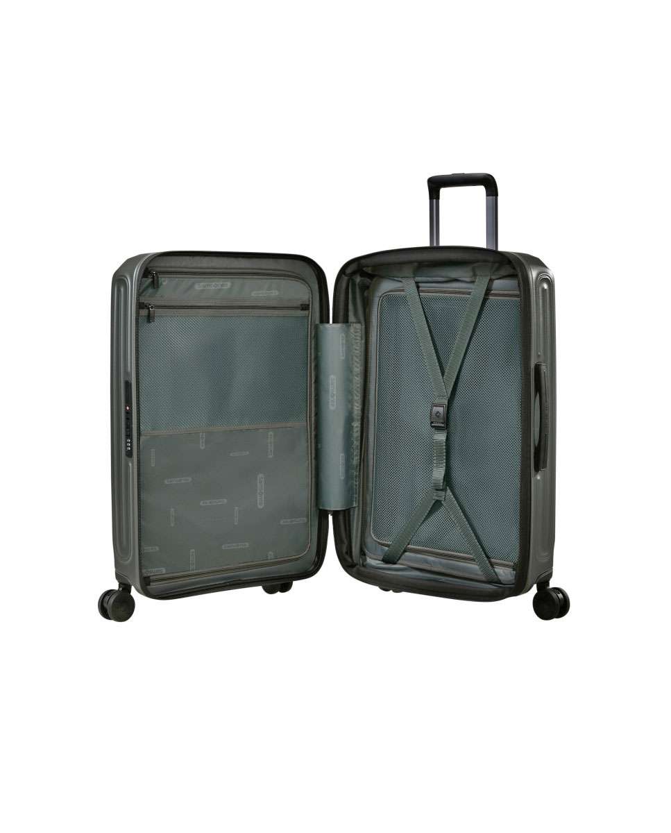 Mala de Viagem Média 2Wander 69cm 4 Rodas Expansível Caqui Mate 80L Verde-2