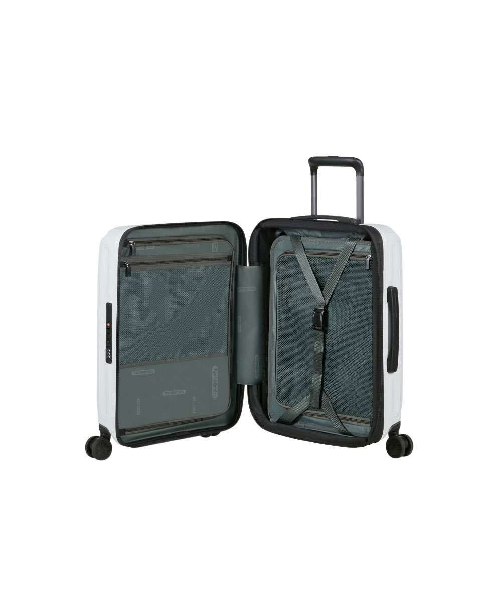 Mala de Cabine 2Wander 55cm 4 Rodas Expansível Branco Metálico 40L Branco-2