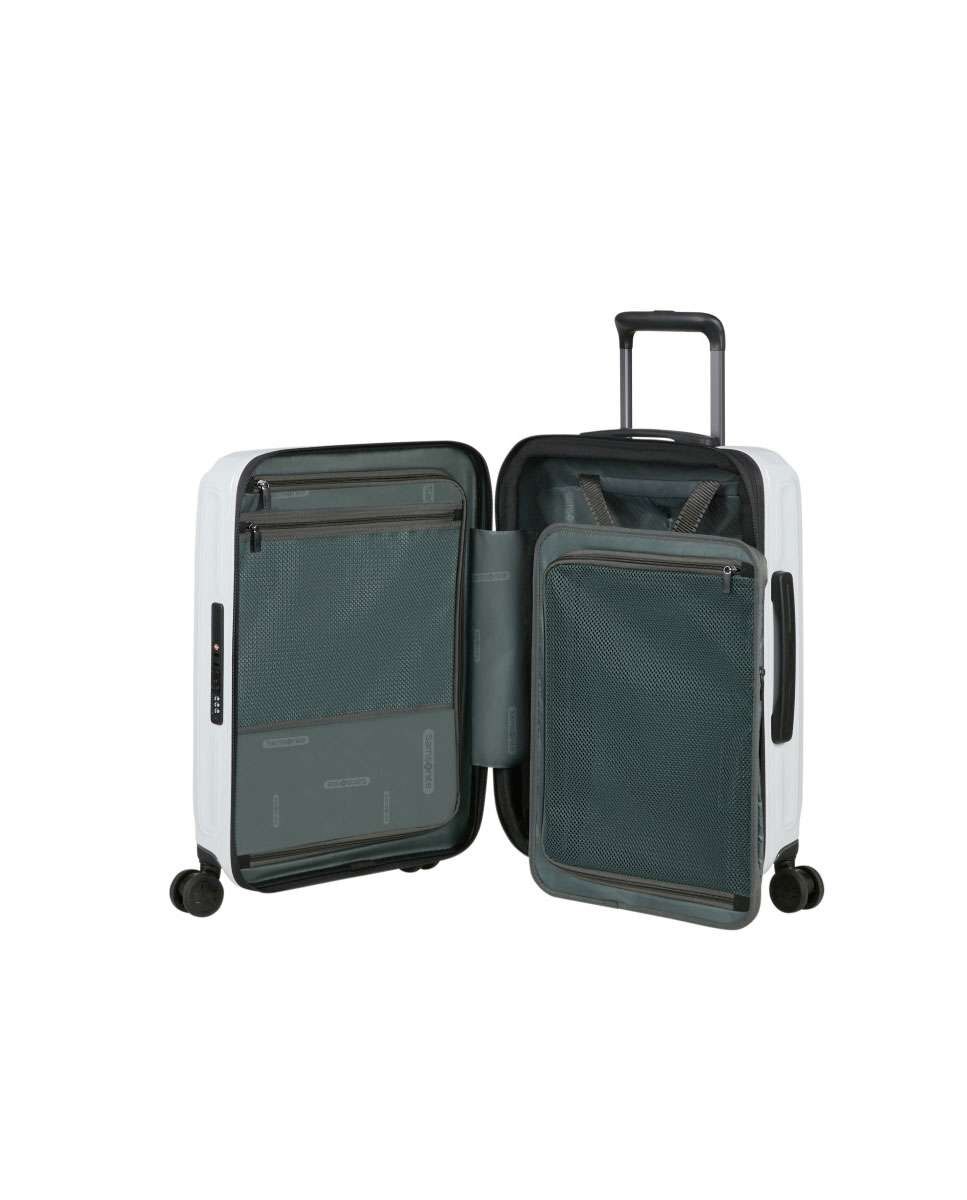 Mala de Cabine 2Wander 55cm 4 Rodas Expansível Branco Metálico 40L Branco-3