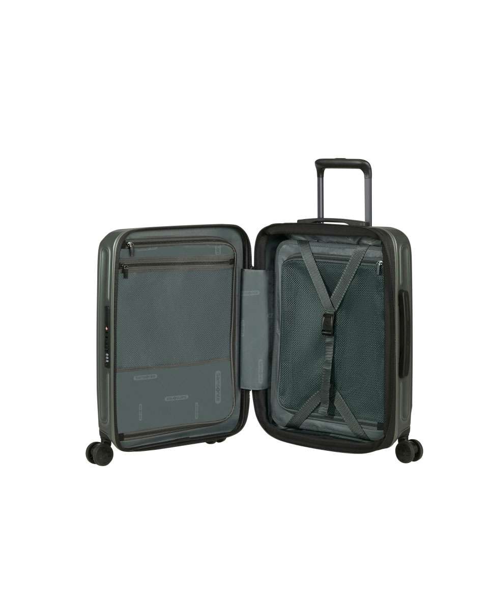 Mala de Cabine 2Wander 55cm 4 Rodas Expansível Caqui Mate 40L Verde-2