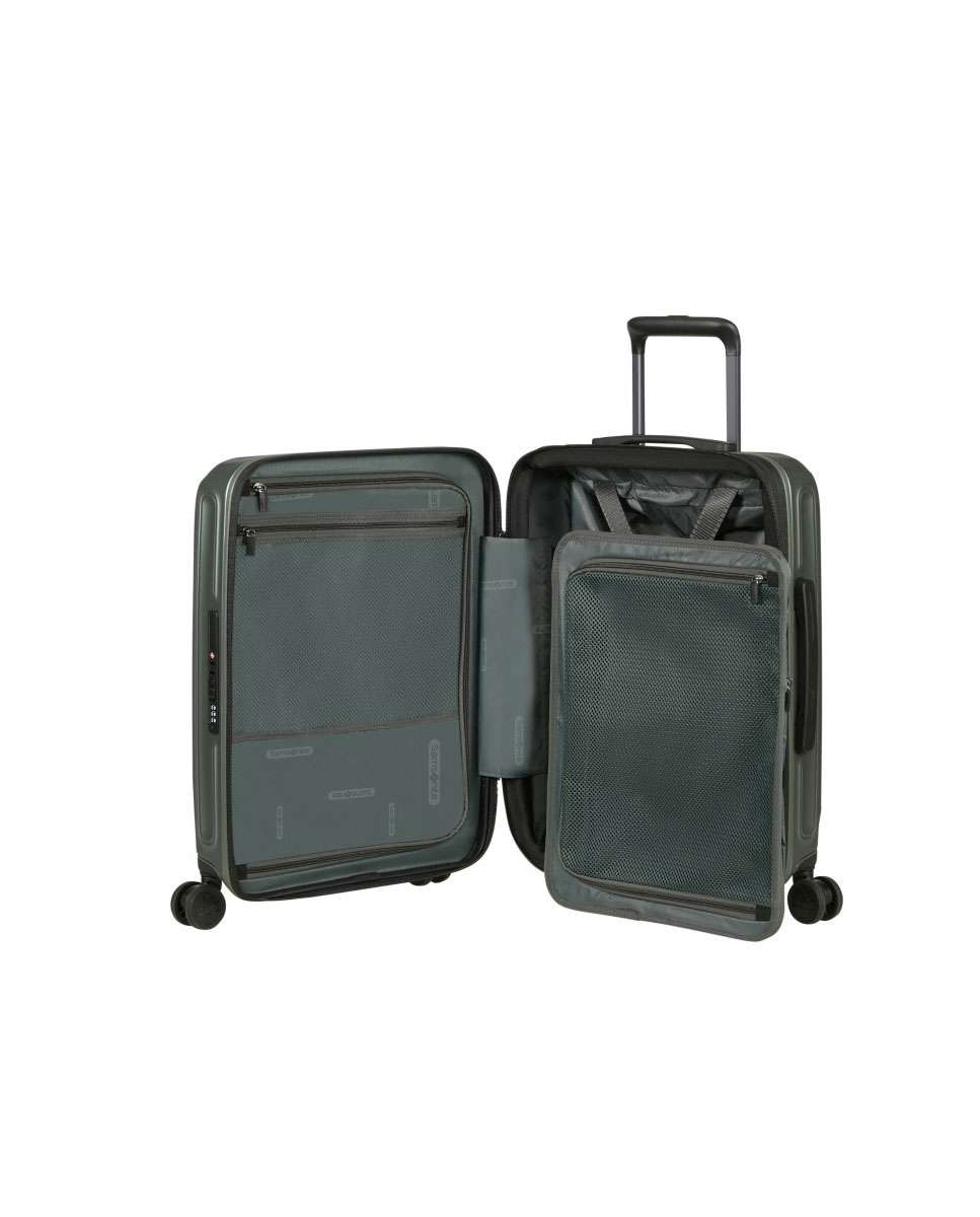 Mala de Cabine 2Wander 55cm 4 Rodas Expansível Caqui Mate 40L Verde-3